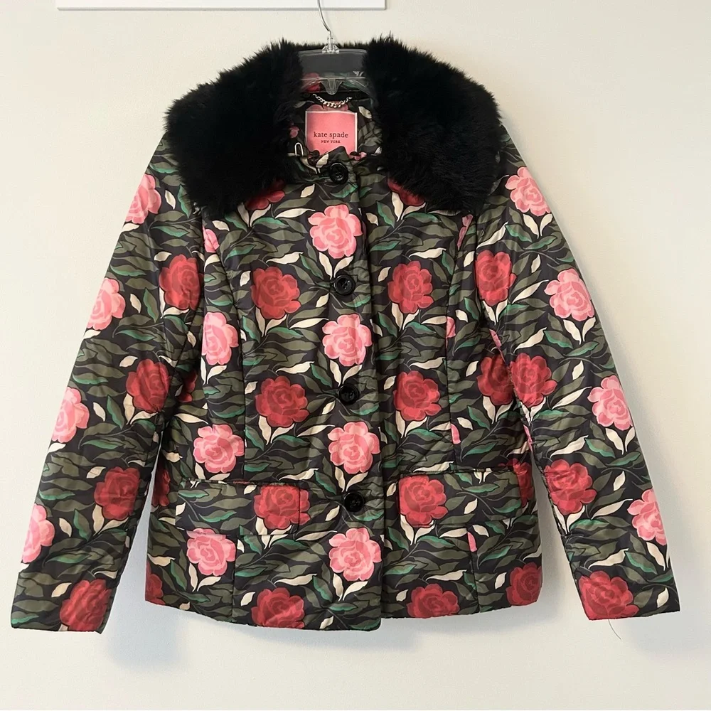 Kate Spade Rose Garden Puffer Jacket